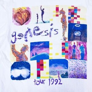 Vintage Genesis 1992 Tour Shirt Phil Collin’s Giant Tag